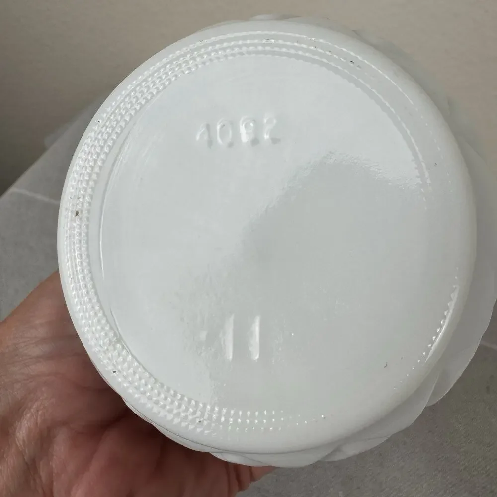 Vintage Hoosier Milk Glass Vase Set Of 2 Quilted Diamond White 6” 4062/9” 4092